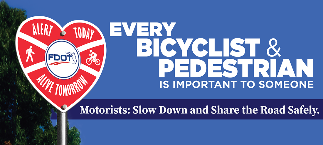 Every Pedestrain and Bicyclist banner with logo